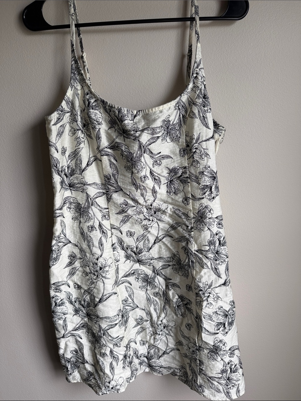 a new day White and Black Floral Mini Slip Dress